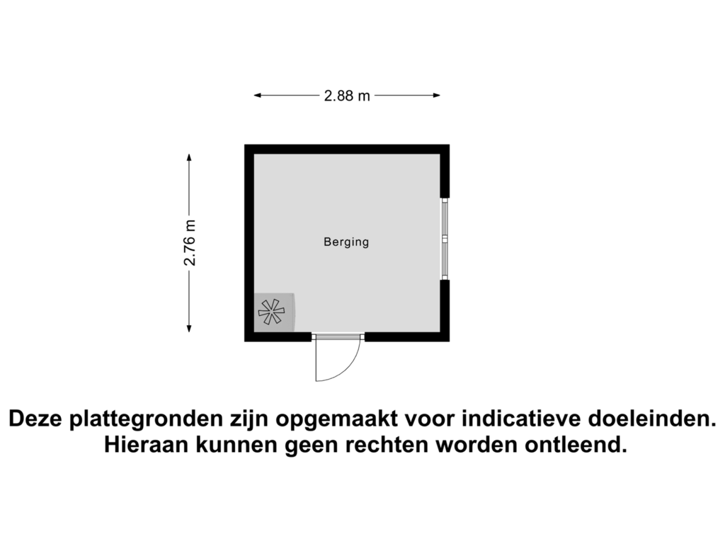 Bekijk plattegrond van Berging van Diezestraat 11-H