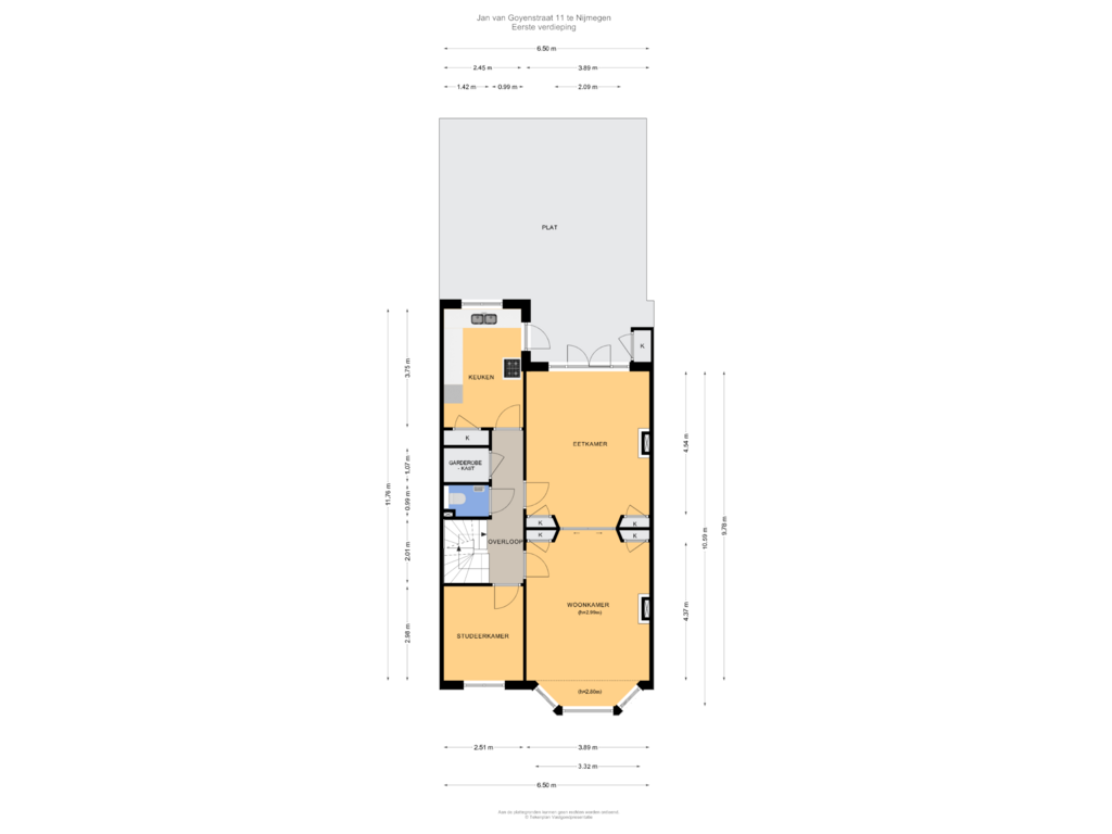 Bekijk plattegrond van Eerste verdieping van Jan van Goyenstraat 11