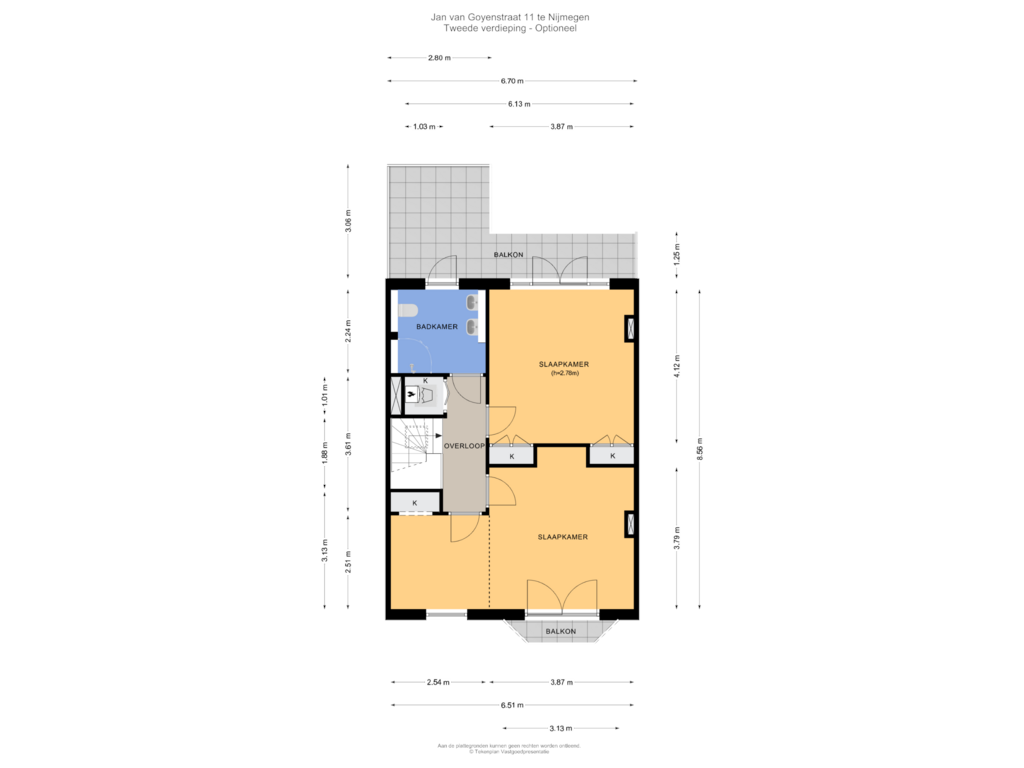 Bekijk plattegrond van Tweede verdieping - Optioneel van Jan van Goyenstraat 11