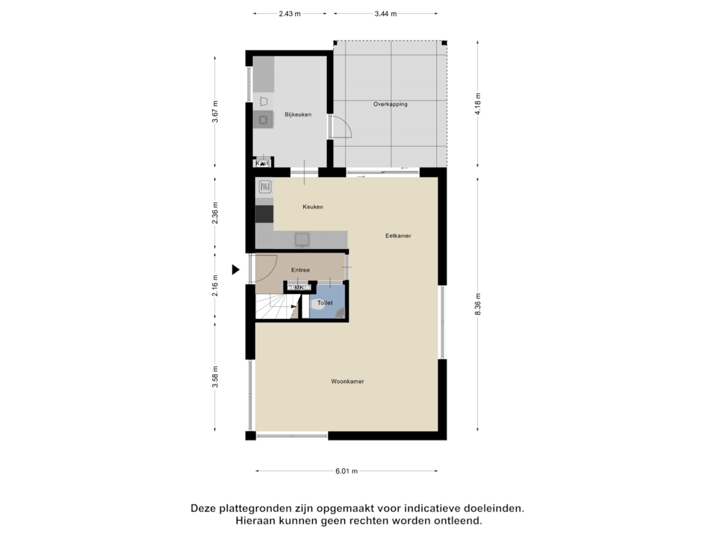 Bekijk plattegrond van Begane Grond van Couperusstraat 1