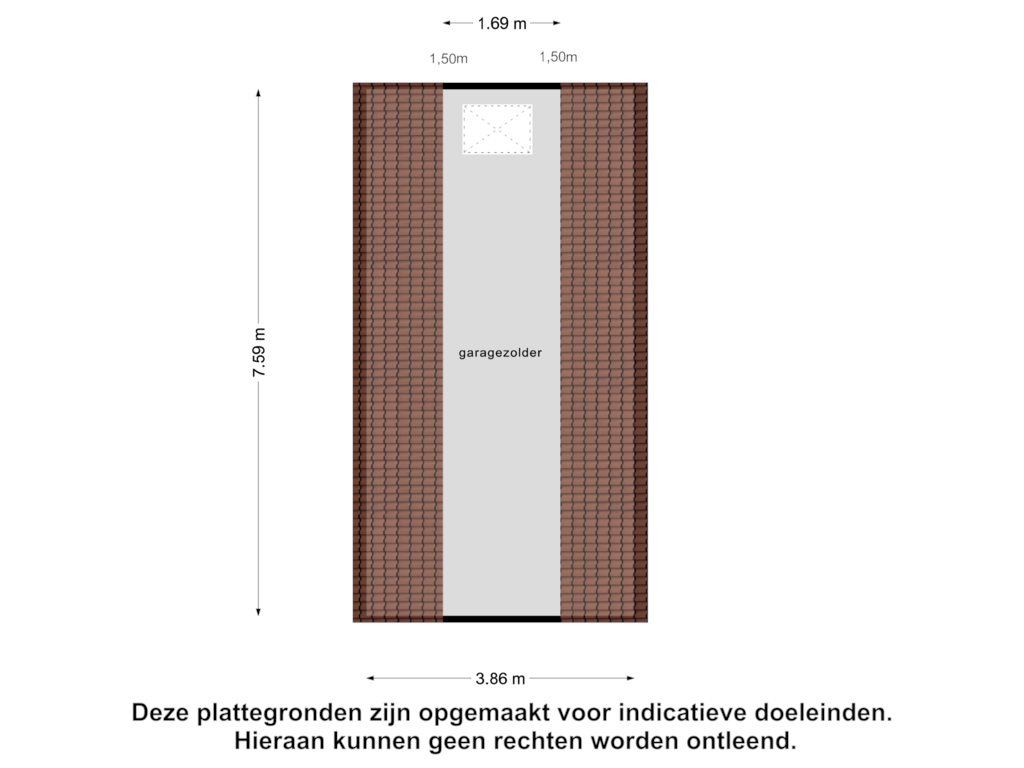 Bekijk plattegrond van Garage zolder van Couperusstraat 1