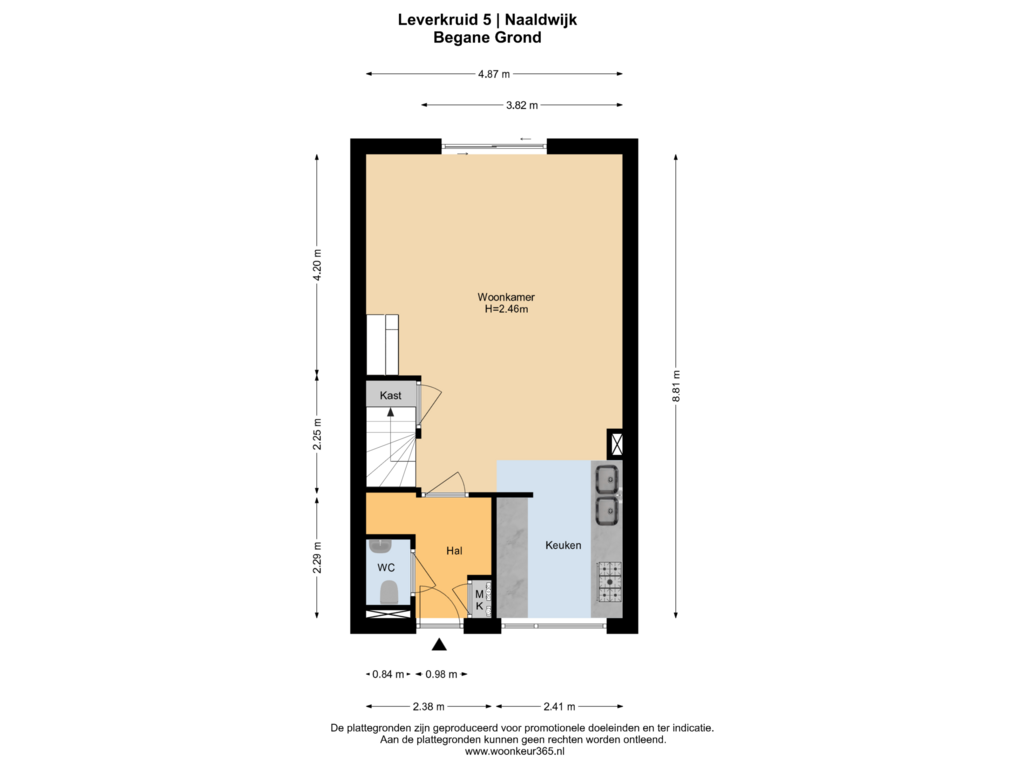 Bekijk plattegrond van Begane Grond van Leverkruid 5