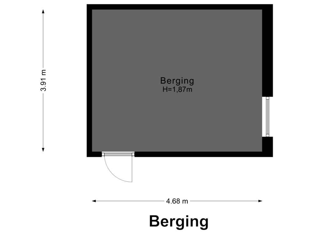 View floorplan of Berging of Sint Hubertuslaan 49-C