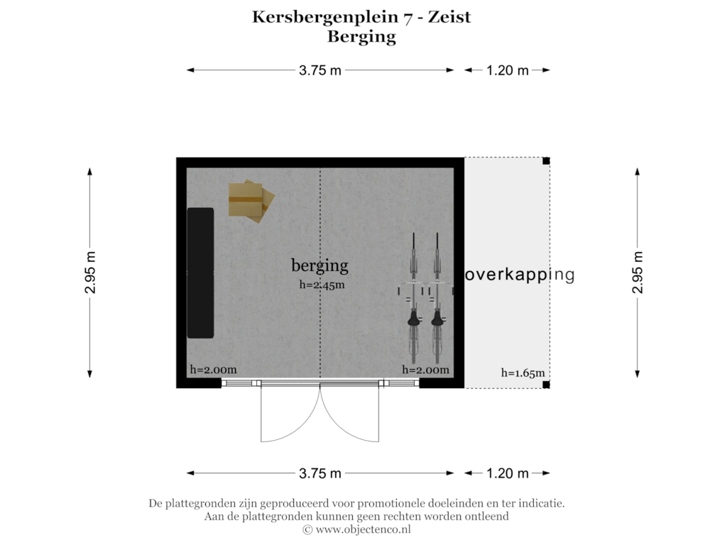 Bekijk plattegrond van BERGING van Kersbergenplein 7