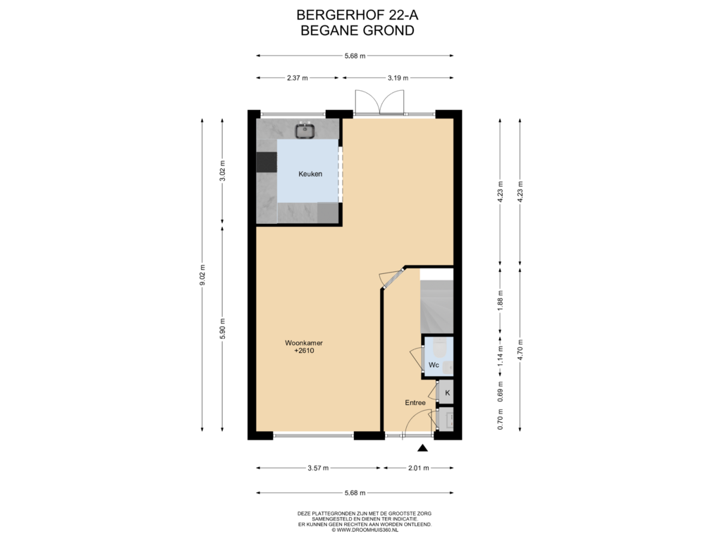 Bekijk plattegrond van Begane grond van Bergerhof 22-A