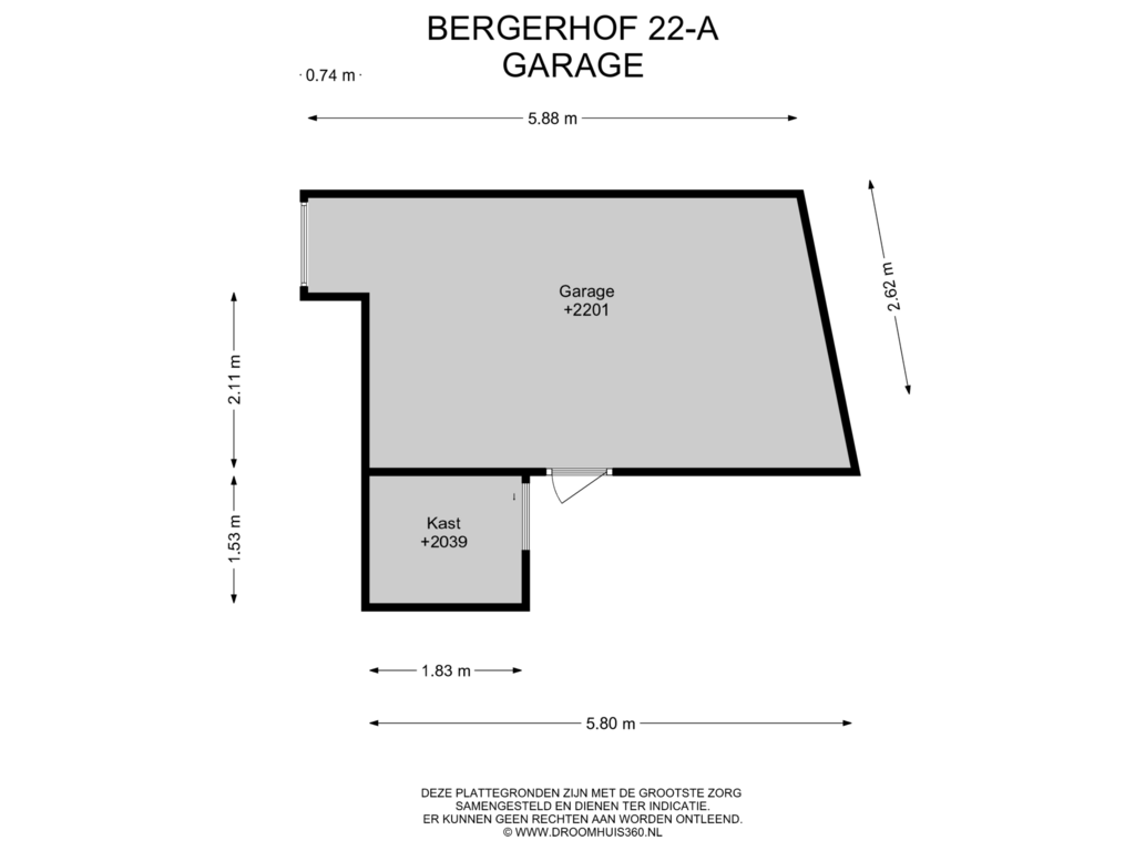 Bekijk plattegrond van Garage van Bergerhof 22-A