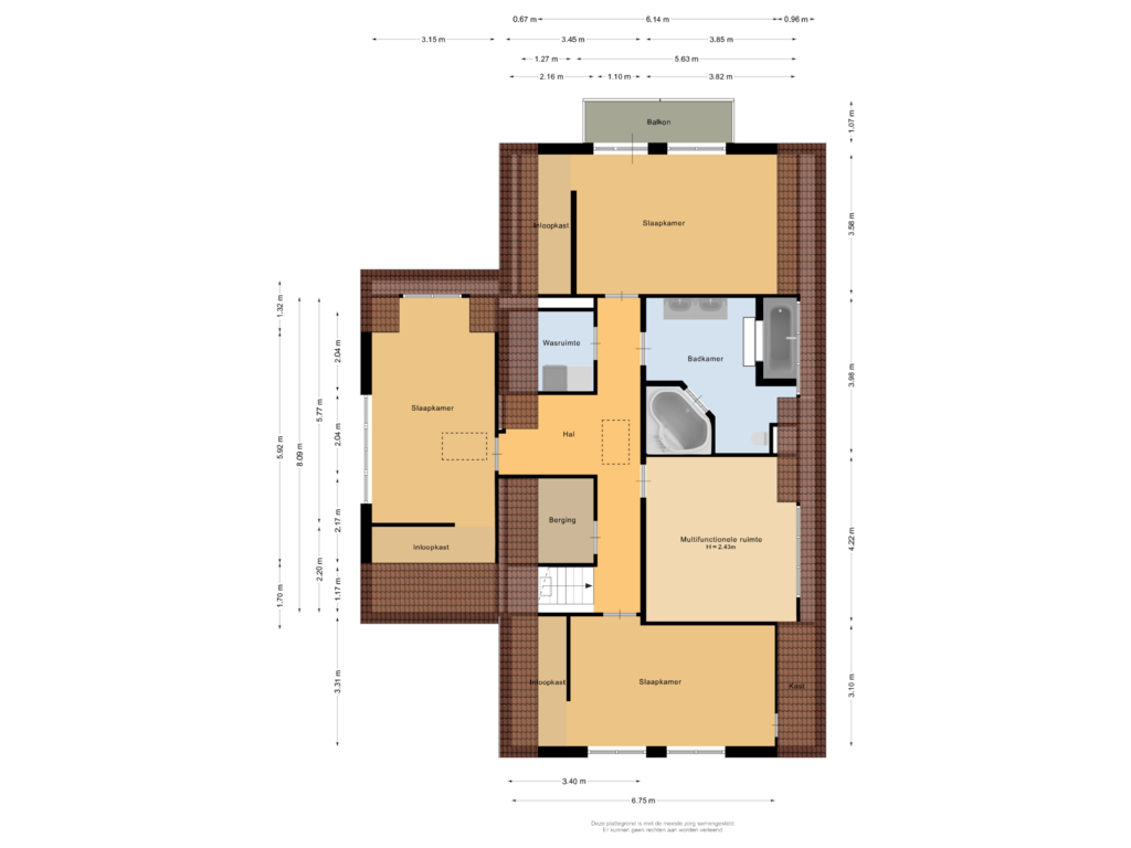 View floorplan of Eerste verdieping of Meerkoet 12