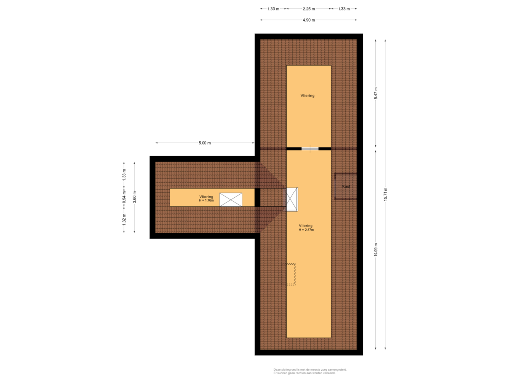 View floorplan of Vliering of Meerkoet 12