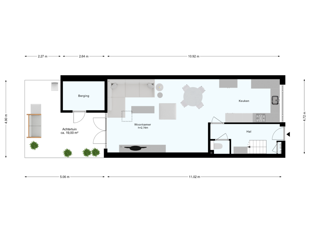 Bekijk plattegrond van Perceelt van Blois van Treslongstraat 87