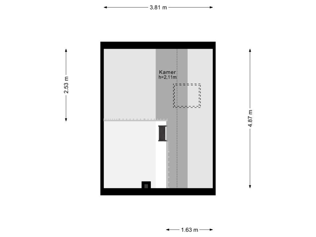 Bekijk plattegrond van Bovenverdieping van Blois van Treslongstraat 87