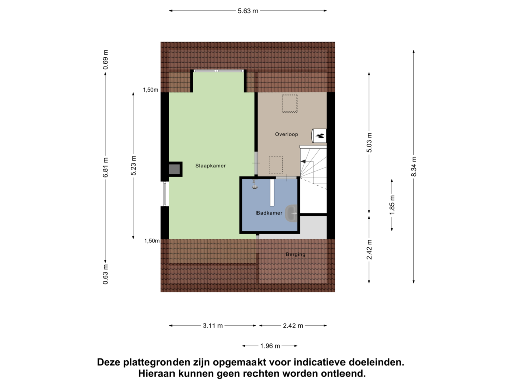 Bekijk plattegrond van Tweede Verdieping van Pastoor v.d. Venstraat 35