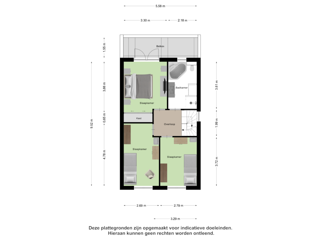 Bekijk plattegrond van Eerste Verdieping van Duifkruid 46