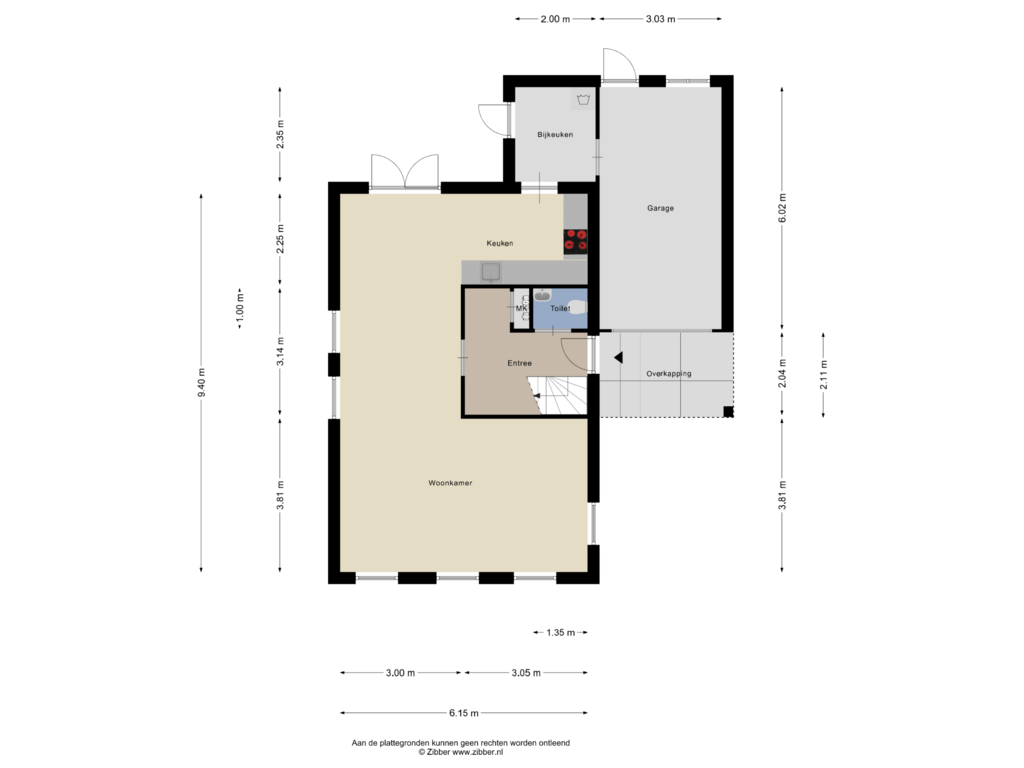 Bekijk plattegrond van Begane Grond van De Doft 8