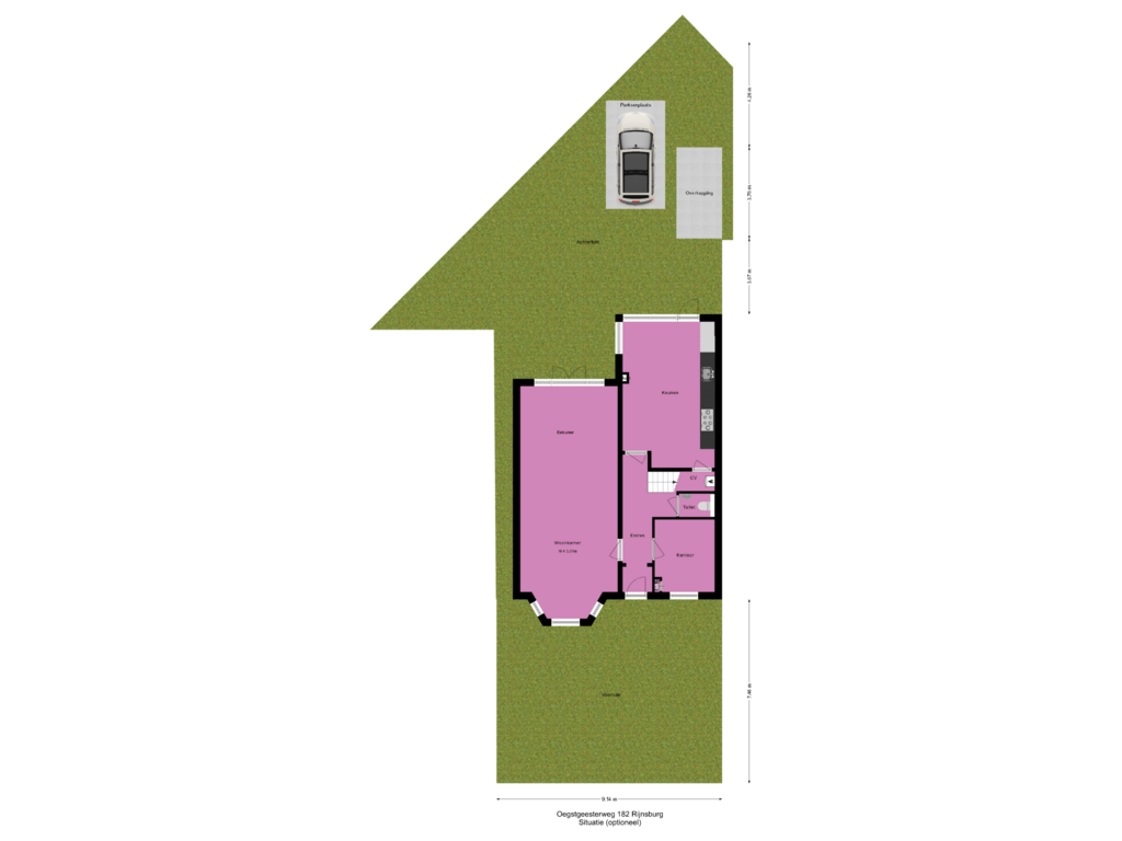 View floorplan of Situatie of Oegstgeesterweg 182