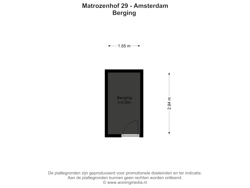 Bekijk plattegrond van Berging van Matrozenhof 29