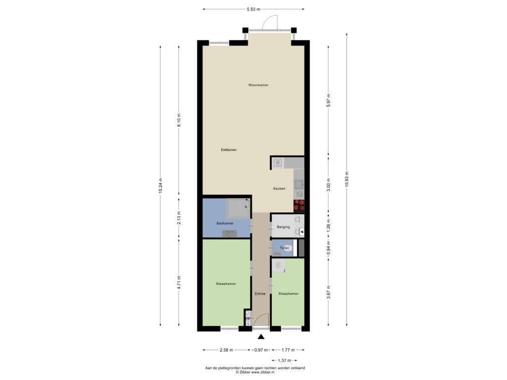 View floorplan of Appartement of Berghemseweg 181-D