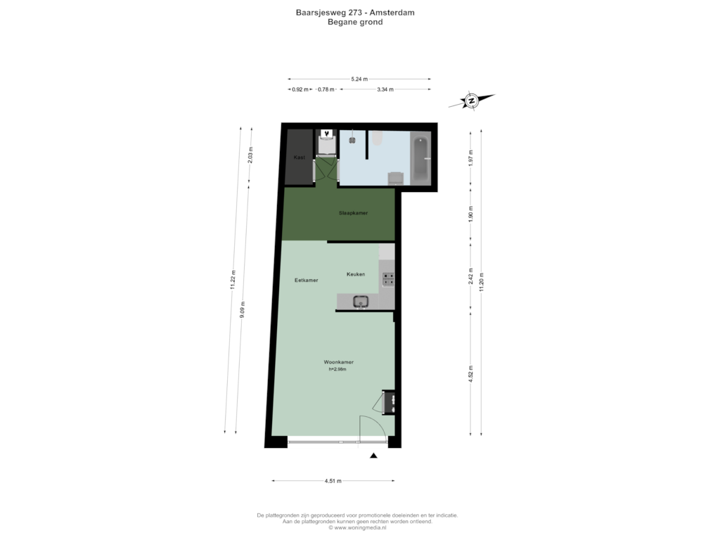 Bekijk plattegrond van Begane_grond van Baarsjesweg 273