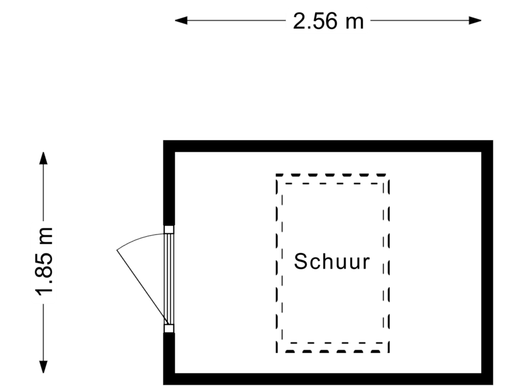 View floorplan of Schuur of Overschiese Dorpsstraat 105