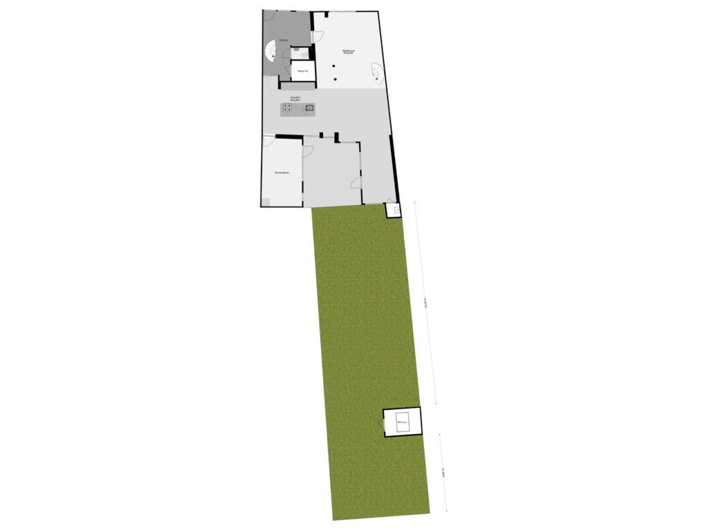 View floorplan of Perceeloverzicht of Overschiese Dorpsstraat 105