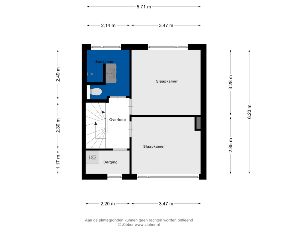 View floorplan of Eerste Verdieping of Cyclamenstraat 53