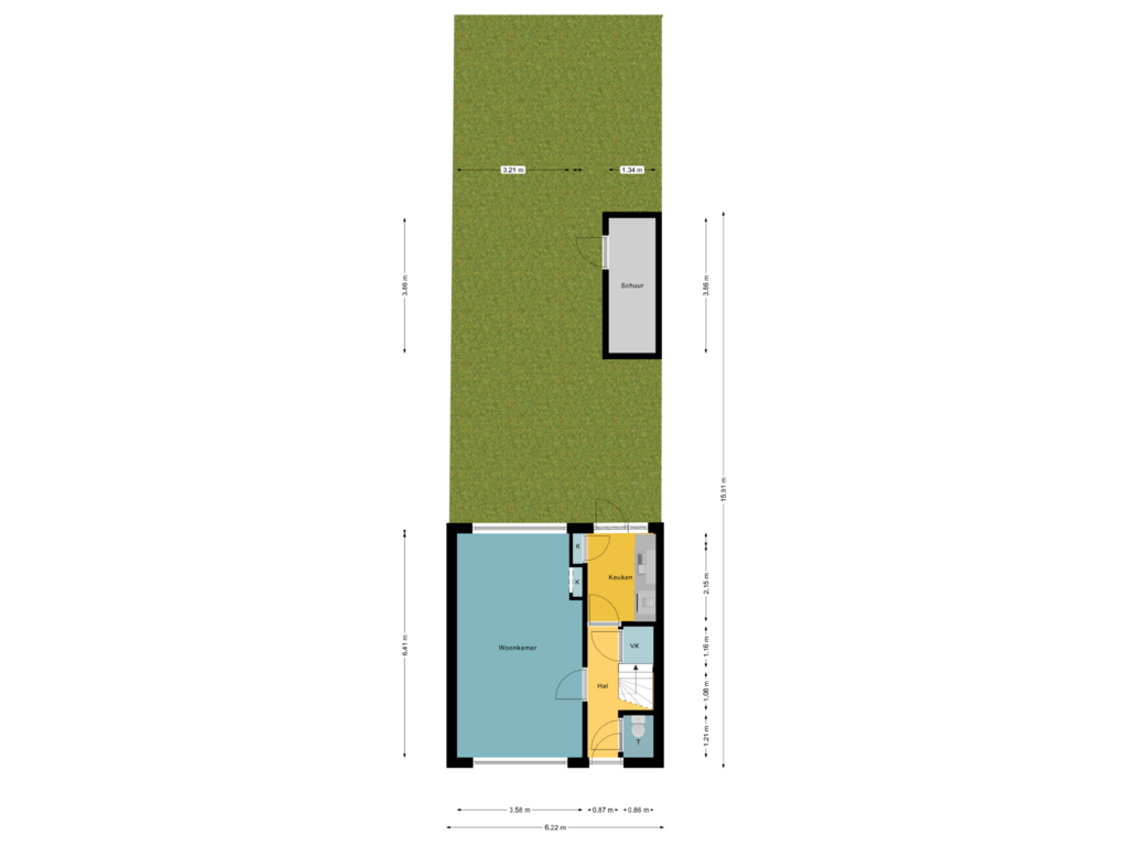 Bekijk plattegrond van Begane Grond van Wilgenstraat 34