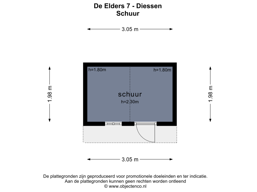 View floorplan of Schuur of De Elders 7