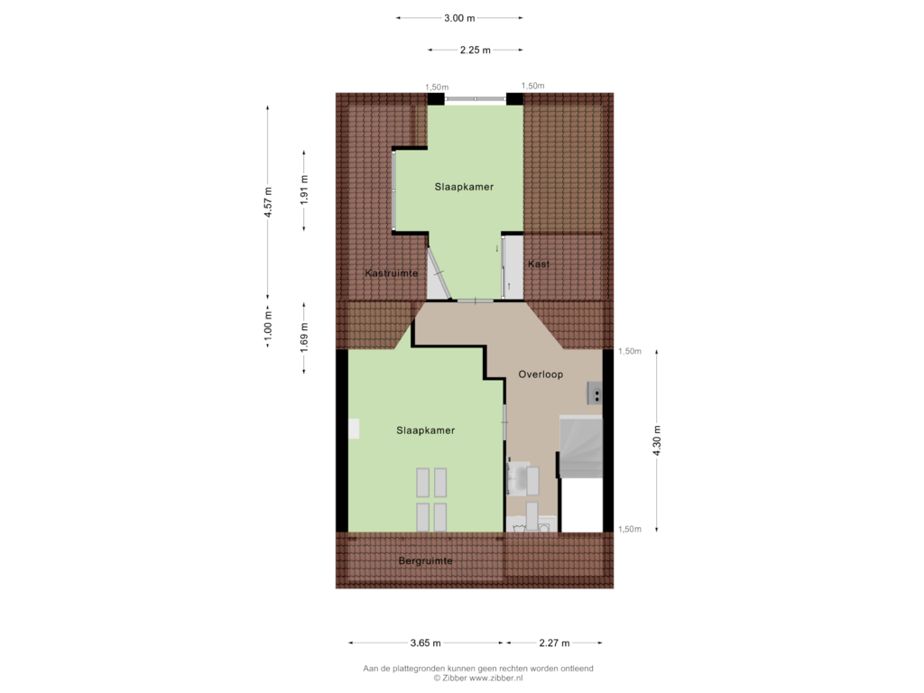 Bekijk plattegrond van Tweede Verdieping van Mgr Frenckenstraat 1