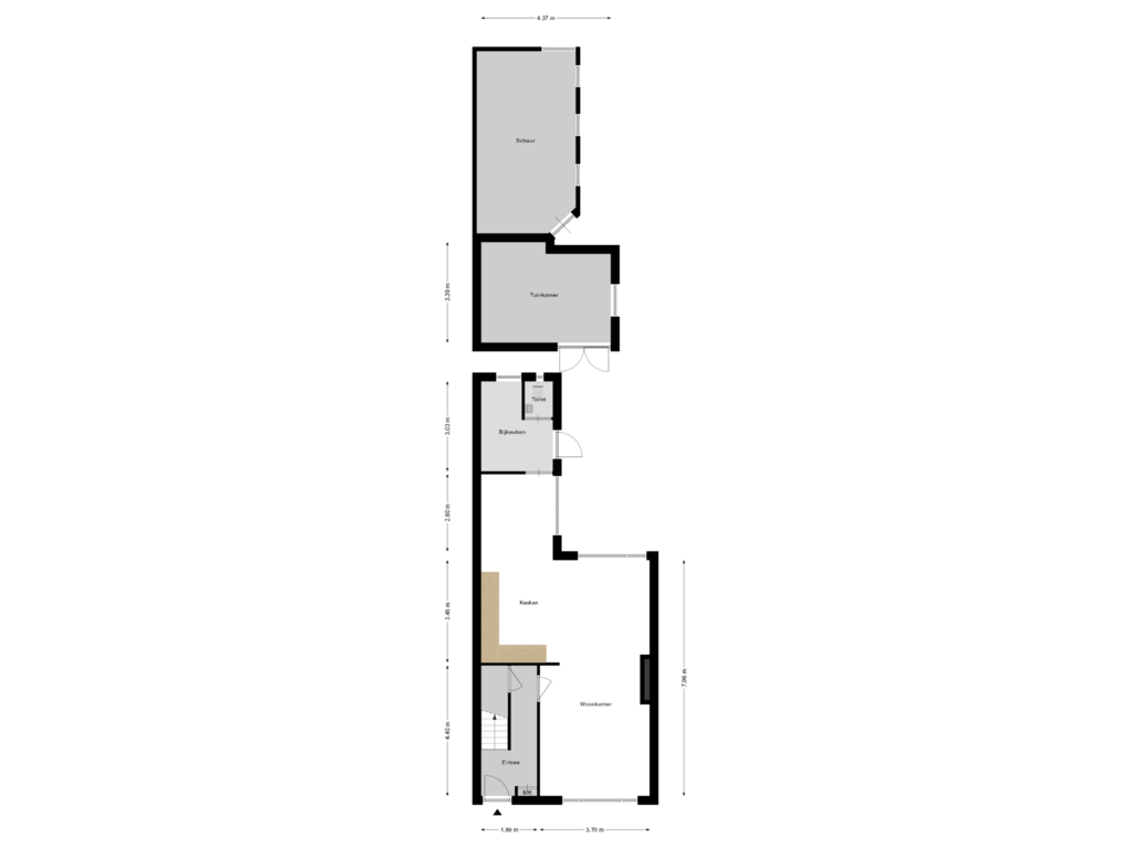 Bekijk plattegrond van Begane Grond van Markeloseweg 73