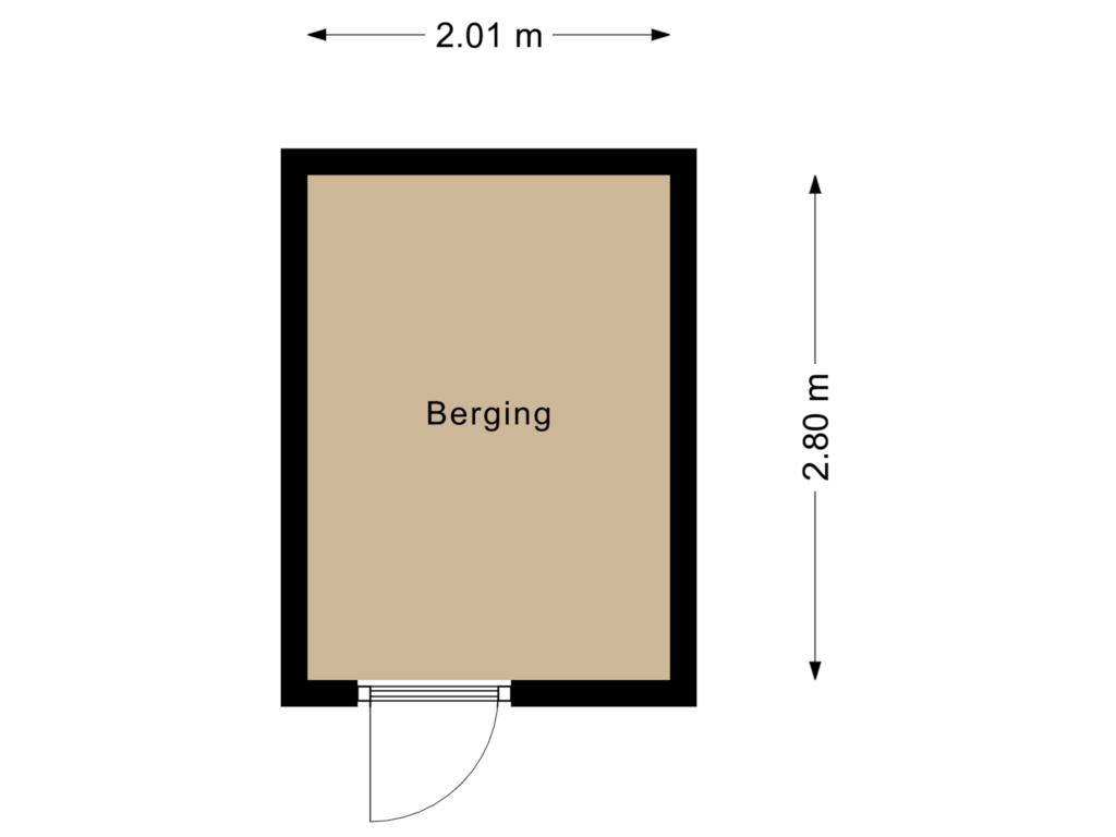 Bekijk plattegrond van Berging van Staringlaan 61