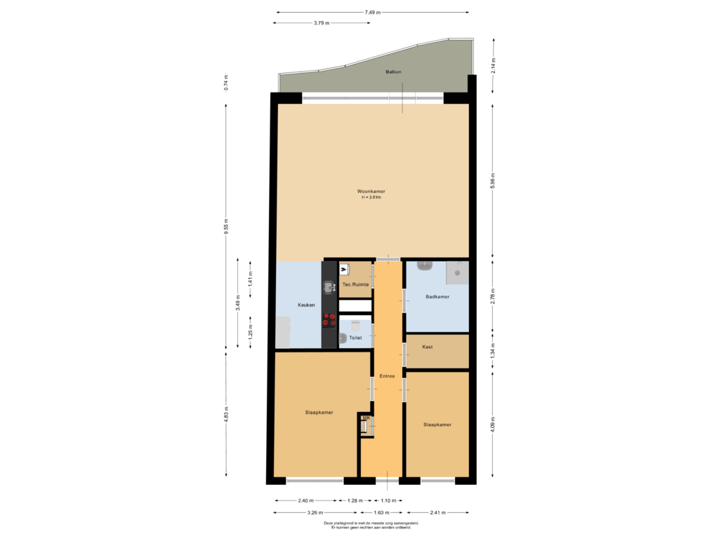 Bekijk plattegrond van Appartement van Asserpark 28