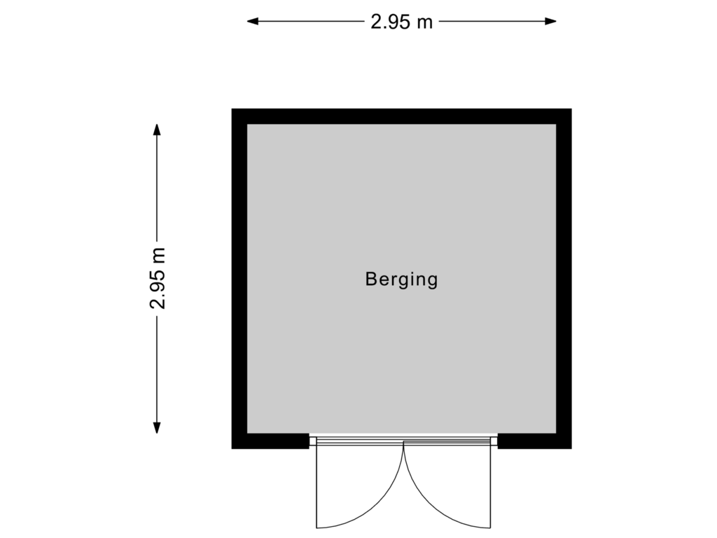 View floorplan of Berging of A. van der Tangstraat 13