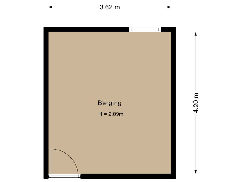 View floorplan of Berging of Laaghuissingel 165