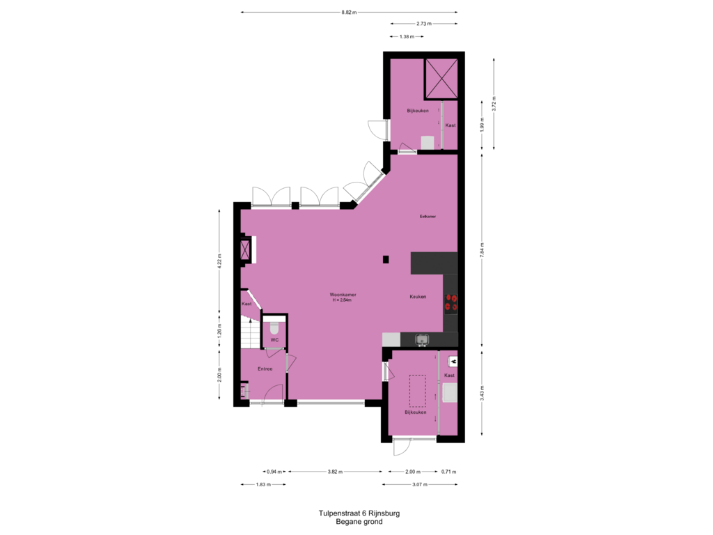 Bekijk plattegrond van Begane grond van Tulpenstraat 6