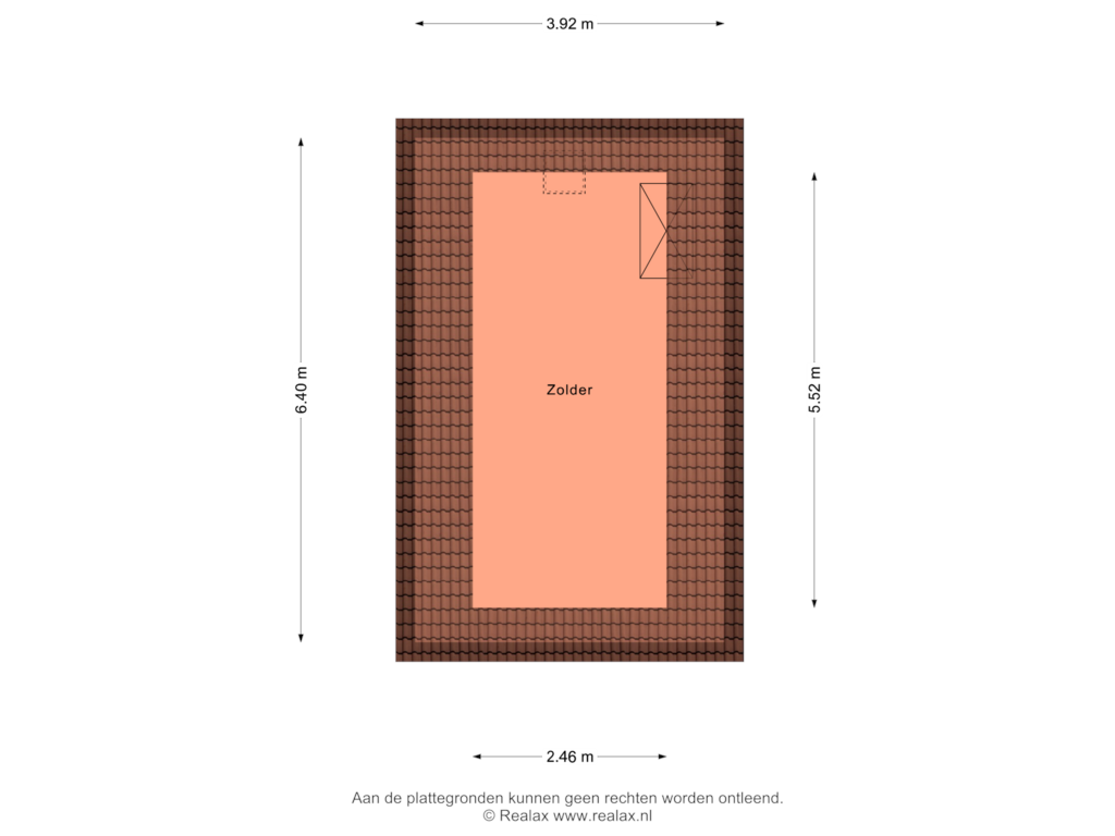 Bekijk plattegrond van Bergzolder boven garage van Prins Hendrikweg 30