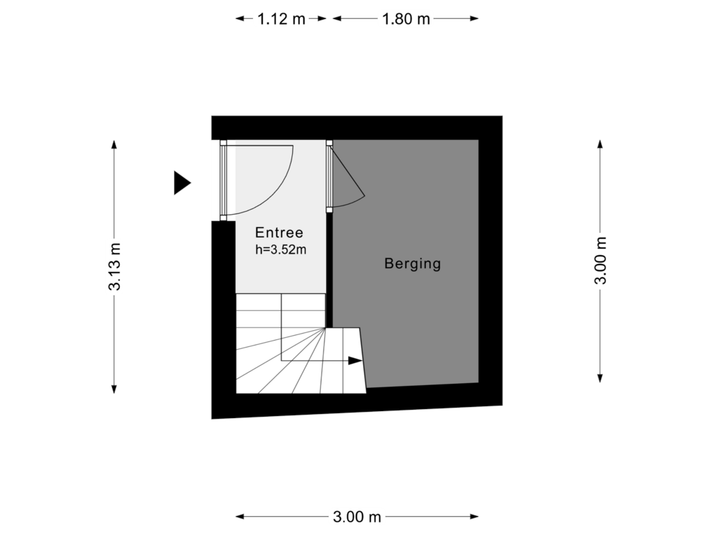 Bekijk plattegrond van Begane Grond Entree van Wijngaardstraat 31