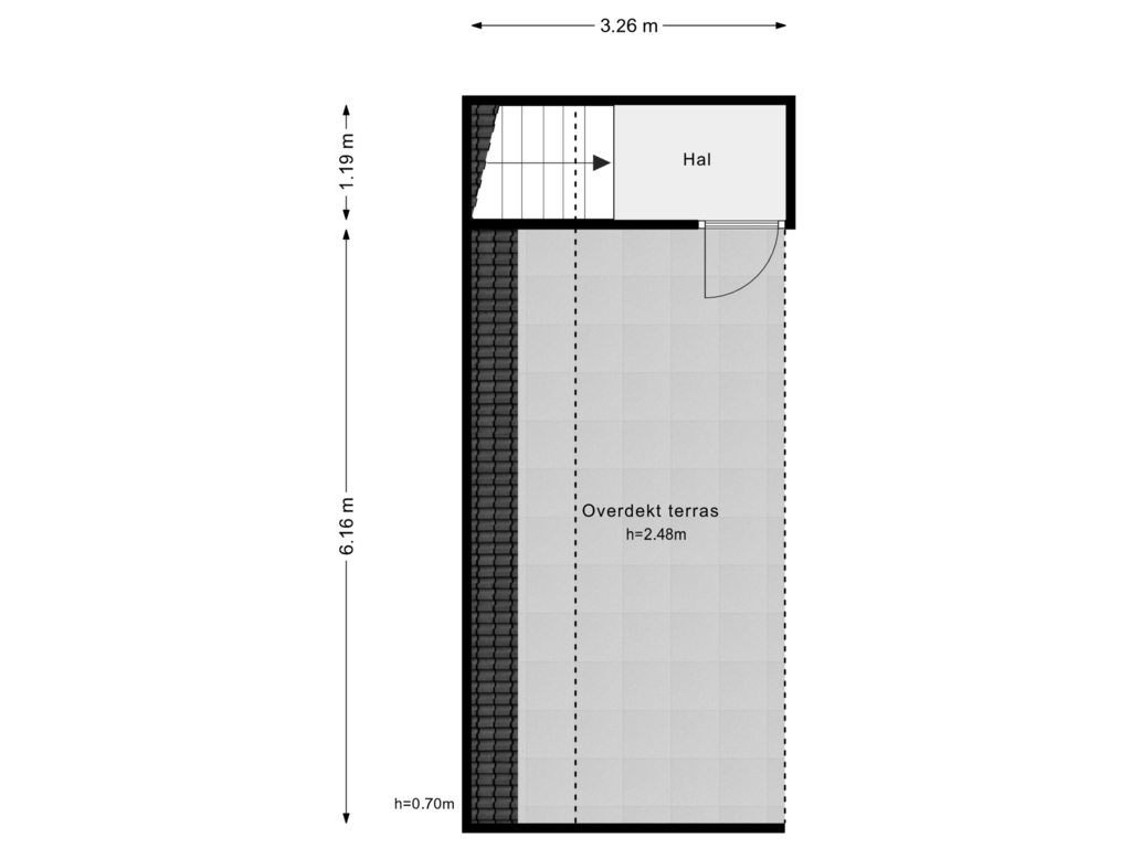 Bekijk plattegrond van 1e Verdieping Entree van Wijngaardstraat 31