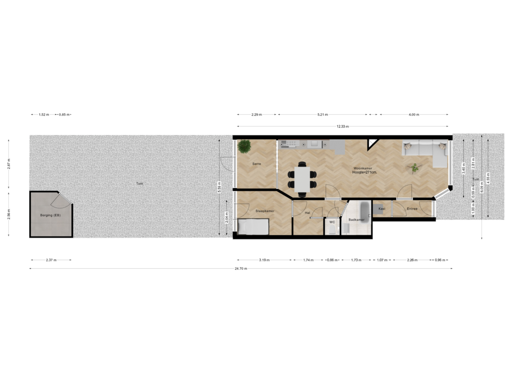 Bekijk plattegrond van Begane Grond + Perceel van Von Geusaustraat 161