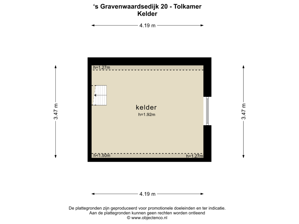 Bekijk plattegrond van KELDER van 's-Gravenwaardsedijk 20