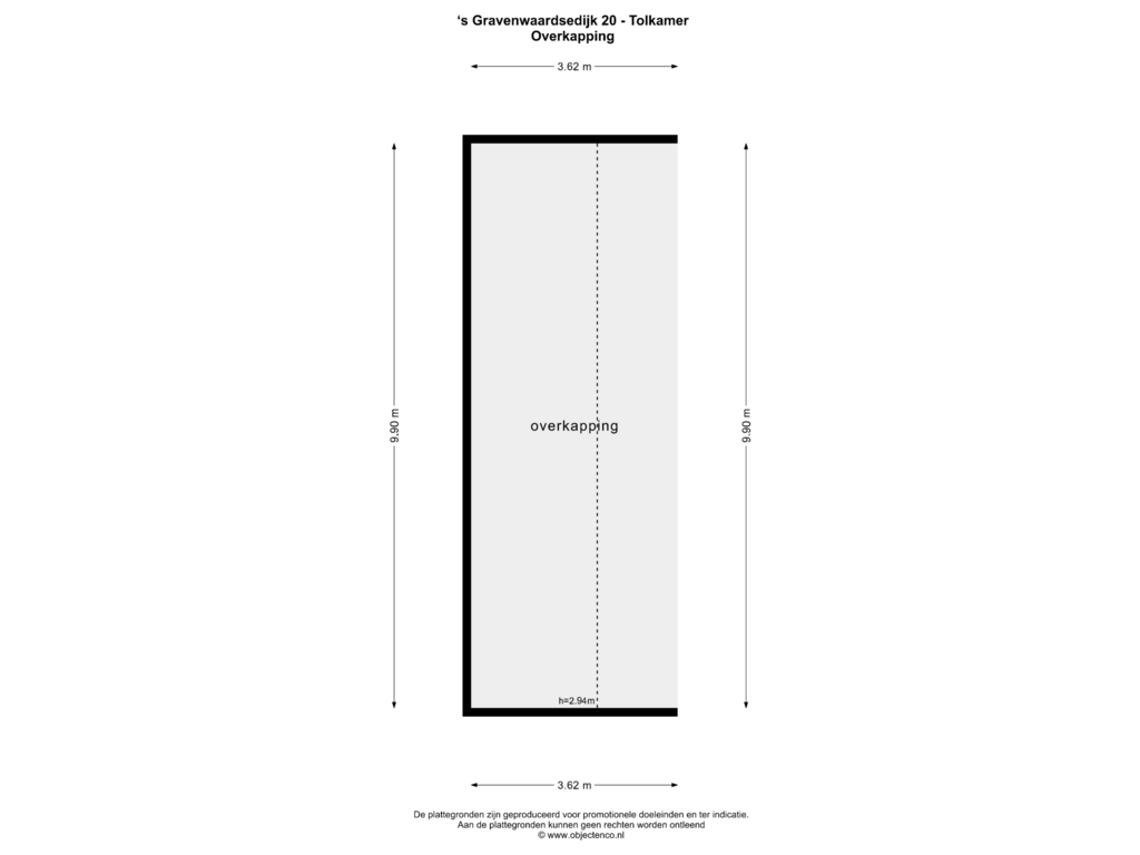 Bekijk plattegrond van OVERKAPPING van 's-Gravenwaardsedijk 20