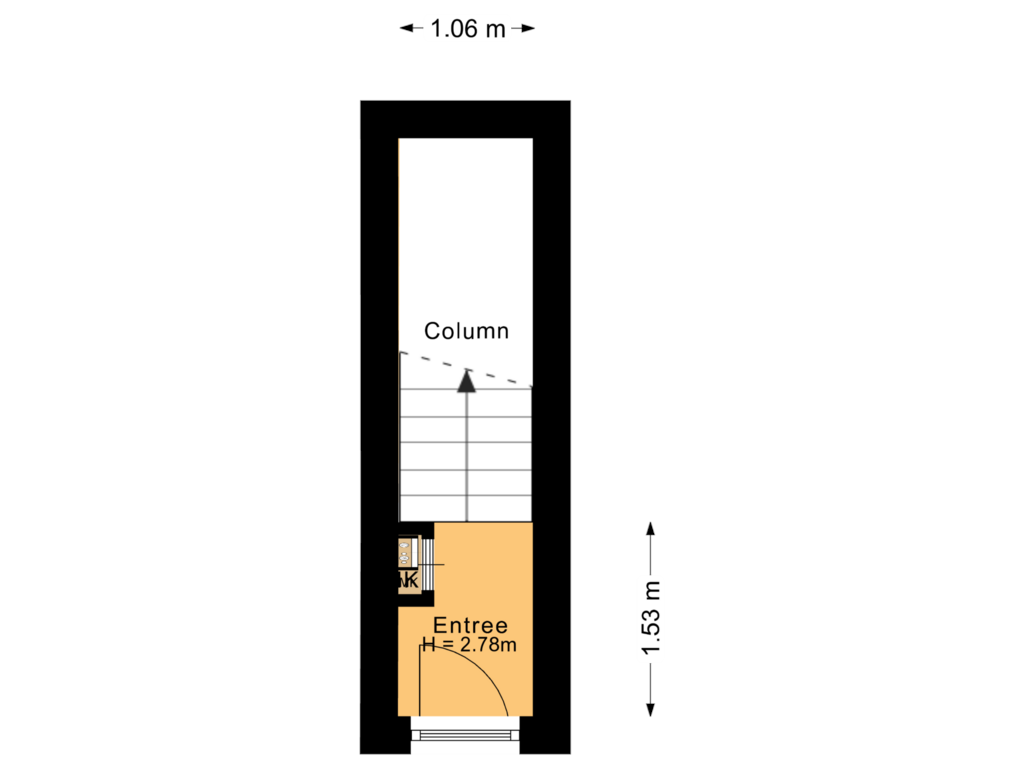 View floorplan of Begane grond of Oosterstraat 58-A