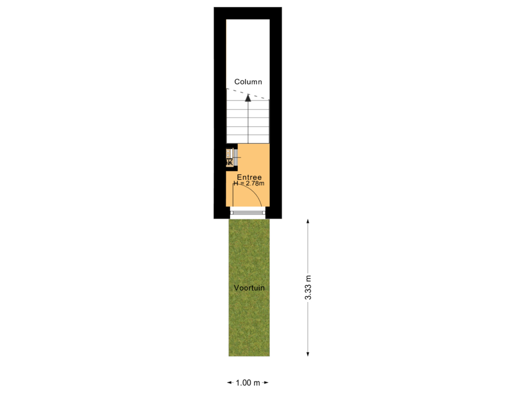 View floorplan of Situatie of Oosterstraat 58-A