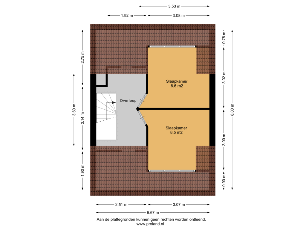 Bekijk plattegrond van 2e Verdieping van Oostercluft 314