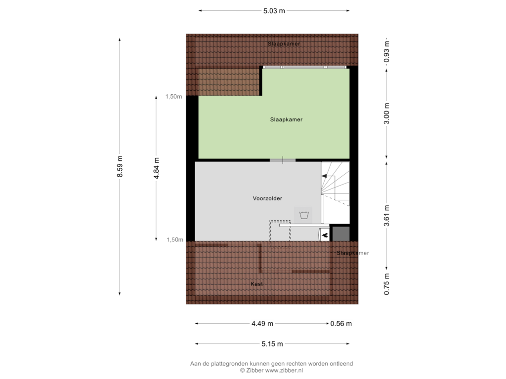 Bekijk plattegrond van Tweede verdieping van Lange Dreef 28