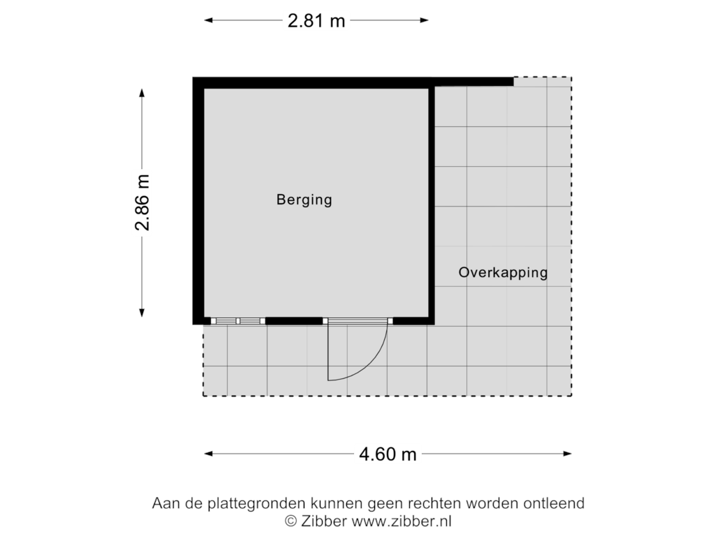 Bekijk plattegrond van Berging van Lange Dreef 28