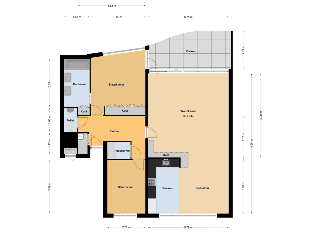 Bekijk plattegrond van First floor van Plantagekade 36