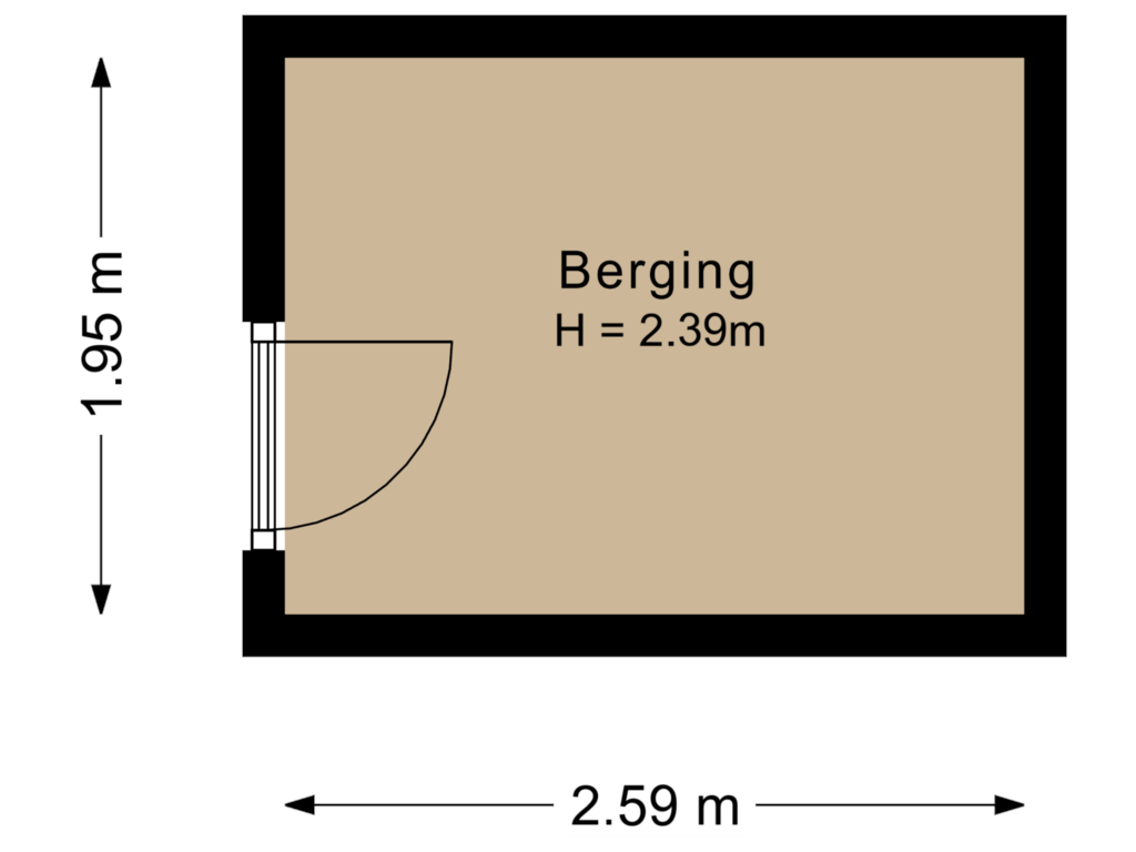 View floorplan of Berging of Amerbos 158