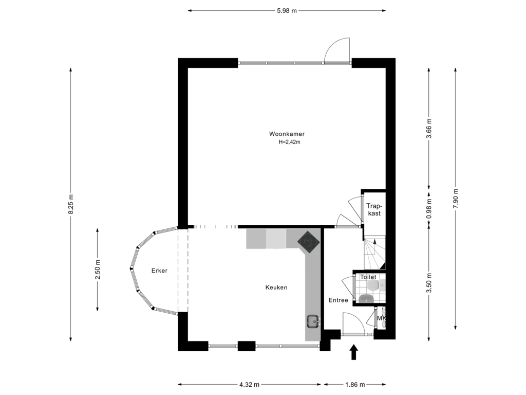 Bekijk plattegrond van Begane Grond van Rie Cramerplantsoen 39