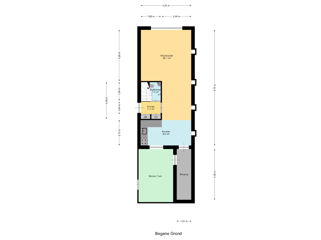 Bekijk plattegrond van Begane Grond van Havenstraat 32