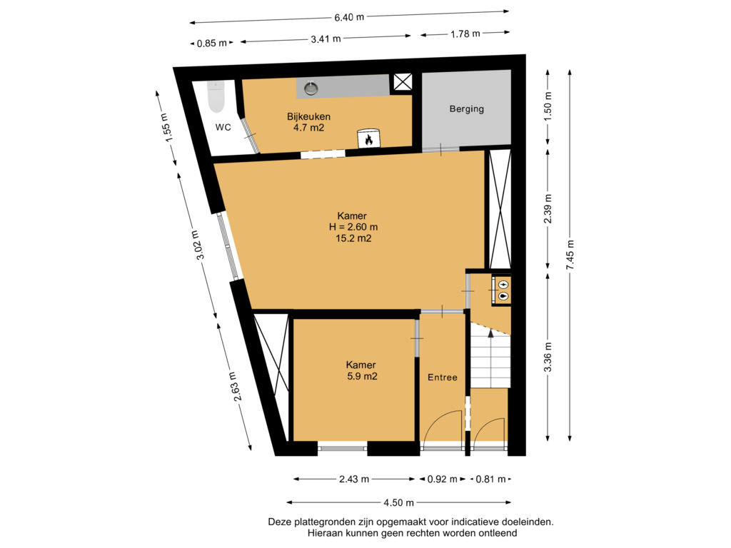 Bekijk plattegrond van Begane Grond van Dunne Bierkade 7