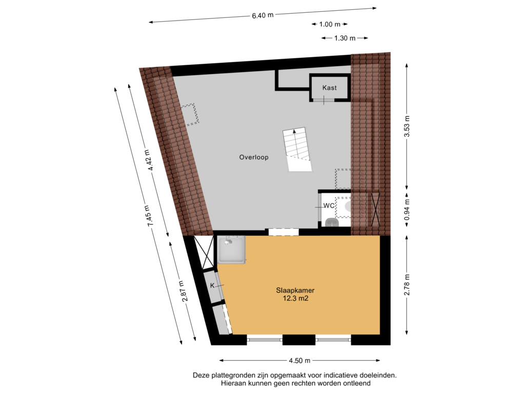 Bekijk plattegrond van 2e Verdieping van Dunne Bierkade 7